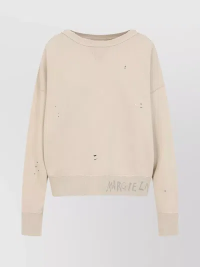 MAISON MARGIELA BOAT NECKLINE COTTON SWEATSHIRT