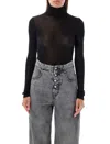 Maison Margiela Body High Neck In Black