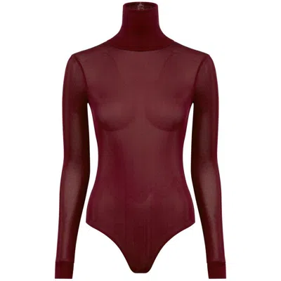 Maison Margiela High-neck Bodysuit In Red