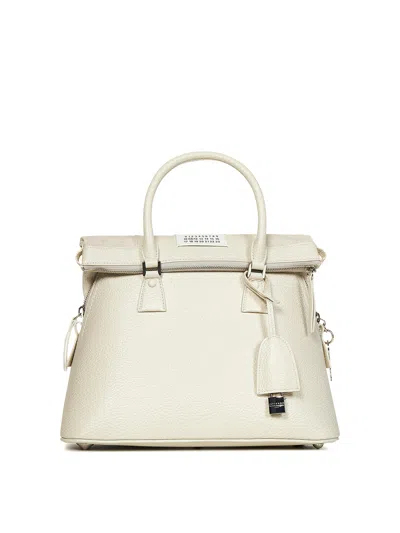 Maison Margiela Gray Textured Leather Shoulder Bag