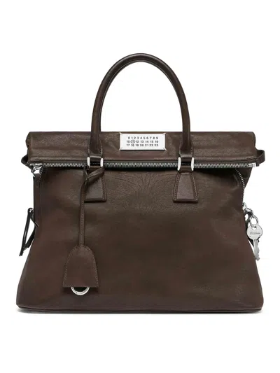 Maison Margiela 5ac Loved To Death Medium Bag In Brown