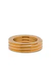 Maison Margiela Bolt And Nut Ring In Yellow Gold Plating Burattato