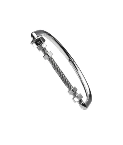 Maison Margiela Bolt-nut Bracelet In Gray