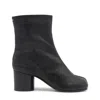 Maison Margiela Black Leather Tabi Boots In Black