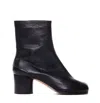 Maison Margiela 60mm Tabi Leather Ankle Boots In Black