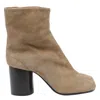 Maison Margiela Tabi Suede Ankle Boots In Brown