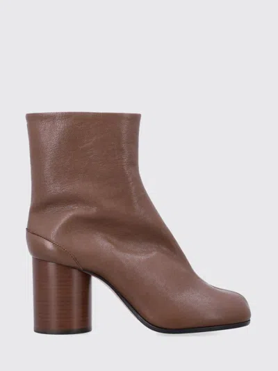 Maison Margiela Boots  Woman Color Coffee In Animal Print