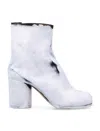 Maison Margiela Tabi Bianchetto Heeled Boots In Paint White