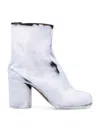 Maison Margiela Tabi Bianchetto Heeled Boots In Paint White