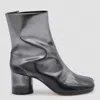 Maison Margiela Tabi Bicolor Leather Ankle Boots In Multi