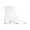 Maison Margiela Woman Ankle Boots White Size 8 Soft Leather In White