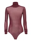 Maison Margiela Viscose Jersey Turtleneck Bodysuit In Bordeaux