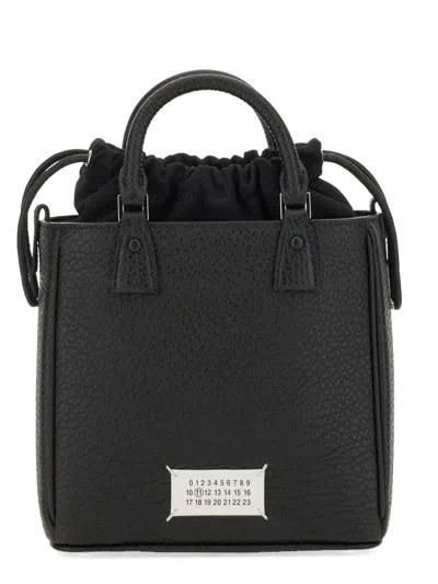 Maison Margiela Borsa Tote 5ac Vertical Unisex In Black