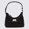 Maison Margiela Black Nappa Leather Small Glam Slam Hobo Shoulder Bag In Black