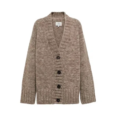 Pre-owned Maison Margiela Botanical Dye Cardigan 'light Brown'