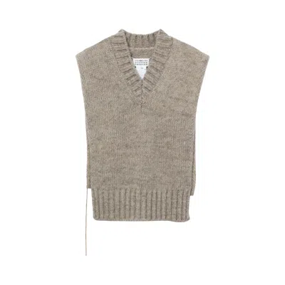 Pre-owned Maison Margiela Botanical Dye Knit Vest 'light Brown'
