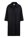 Maison Margiela Bouclé Oversized Coat In Black