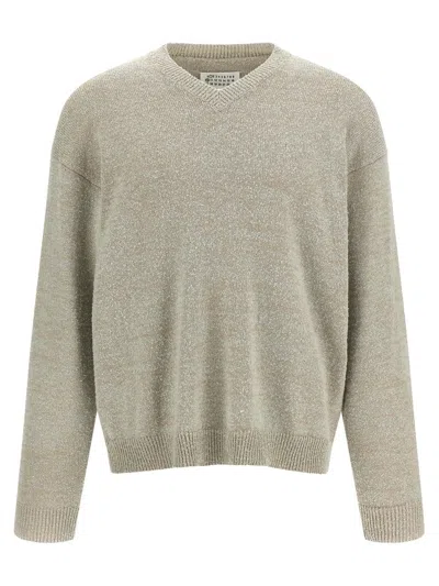 Maison Margiela Bouclé Sweater In Gray