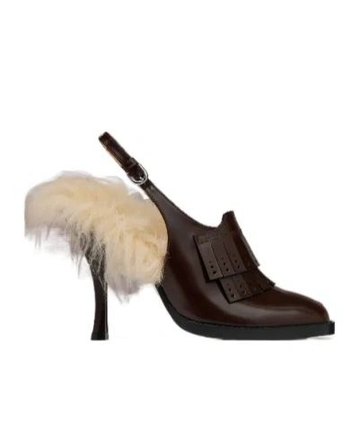 Maison Margiela Bourgeoise 100mm Leather Pumps In Black
