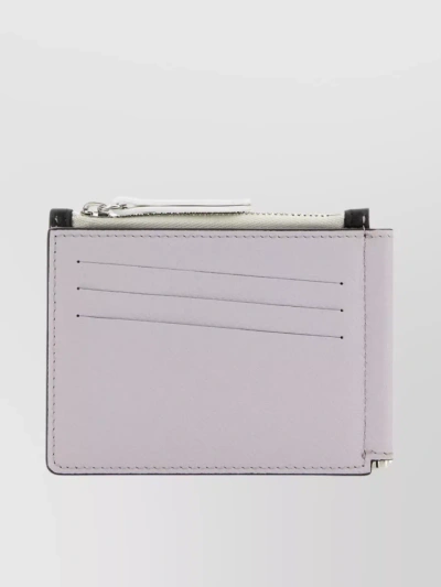 Maison Margiela Bovine Leather Bifold Cardholder With Contrasting Stitchings In Pastel