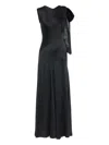 Maison Margiela Bow-detail Asymmetric Gown In Black