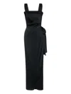 Maison Margiela Bow-detail Asymmetric Gown In Black