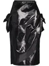 Maison Margiela Asymmetrischer Midirock Mit Schleife In Black