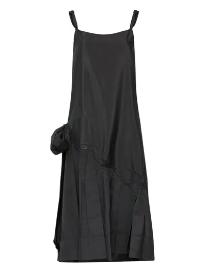 Maison Margiela Bow-detail Strap Midi Dress In Black