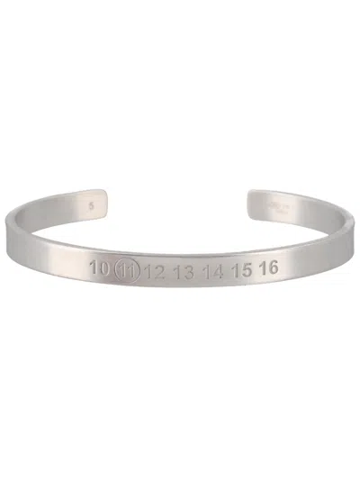 Maison Margiela Bracciale "number Reference" In Silver
