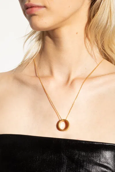 Maison Margiela Brass Necklace In Gold