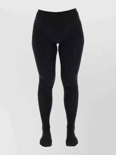 Maison Margiela Black High-waist Fitted Cupro-blend Pants