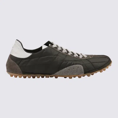 MAISON MARGIELA MAISON MARGIELA BROWN AND DARK GREEN SNEAKERS