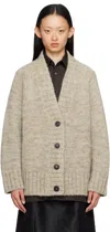 Maison Margiela Brown Botanical Dye Cardigan In 119m Light Brown