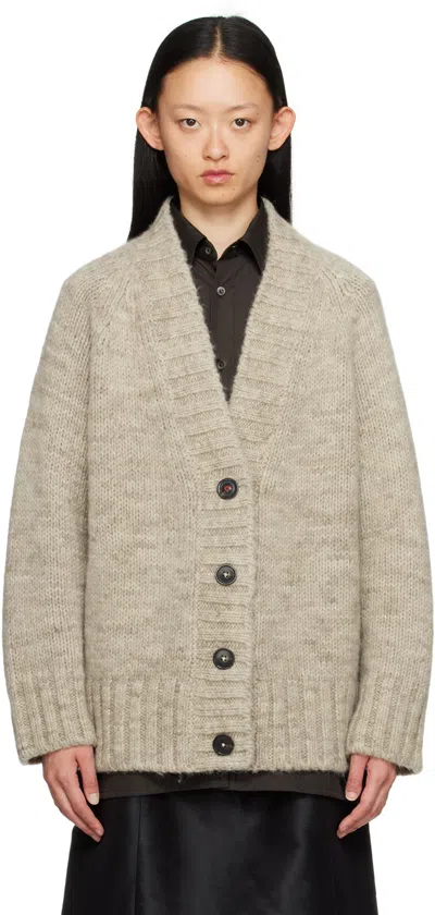 Maison Margiela Brown Botanical Dye Cardigan In 119m Light Brown