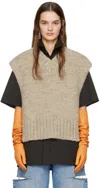 Maison Margiela Brown Botanical Dye Vest In 119m Light Brown