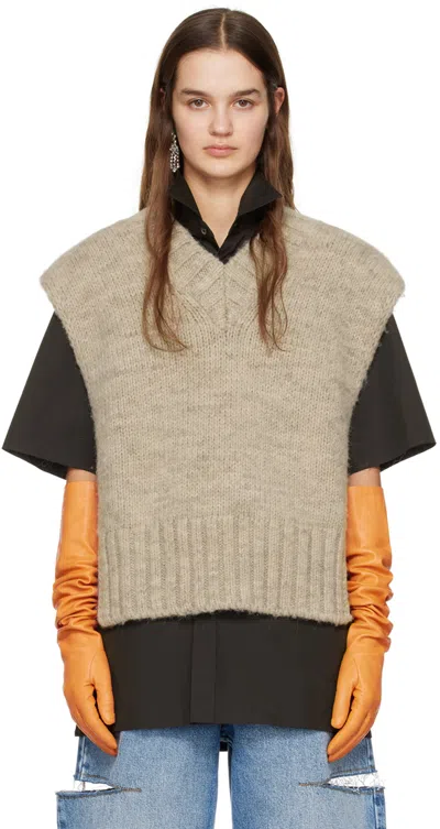 Maison Margiela Brown Botanical Dye Vest In 119m Light Brown