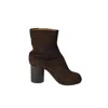 Maison Margiela Suede Ankle Boots With High Block Heel