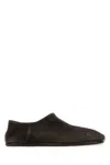 Maison Margiela Tabi Split-toe Suede Loafers In Brown