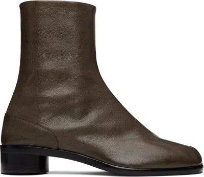 Maison Margiela Brown Tabi Ankle Boots