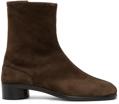 MAISON MARGIELA BROWN TABI ANKLE BOOTS