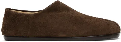 Maison Margiela Brown Tabi Babouche Loafers In T2180 Mudd