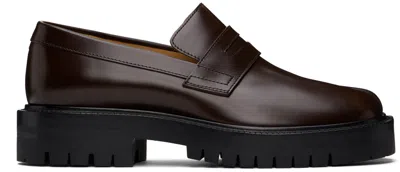 Maison Margiela Brown Tabi Loafers In T2264 Chic Brown
