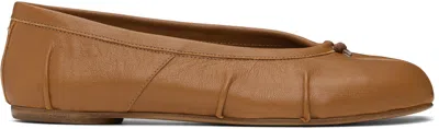 Maison Margiela Brown Tabi New Ballerina Flats In T2289 Light Brown