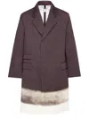 Maison Margiela Trompe L'oeil Pinstripe Coat - Men's - Cotton In Brown