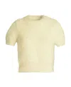 Maison Margiela Brushed Ribbed Crewneck T-shirt In Nude