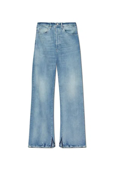 Maison Margiela Buckle Jeans In Blue