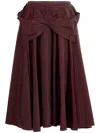 Maison Margiela A-line Midi Skirt In Burgundy