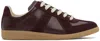 Maison Margiela Leather Replica Sneakers In T5080 Deep Red