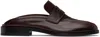Maison Margiela Burgundy Tabi City Loafer Mules In T5079 Vineyard Wine