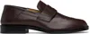 Maison Margiela Burgundy Tabi Loafers In T5079 Vineyard Wine